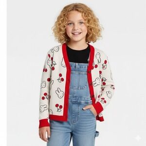 Girls' Miffy Button-Up Cardigan - Cream Size 10/12 Large